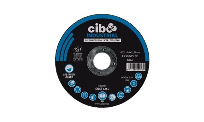 Cibo INDUSTRIAL doorslijpschijf 125 x 1.0 x 22 mm